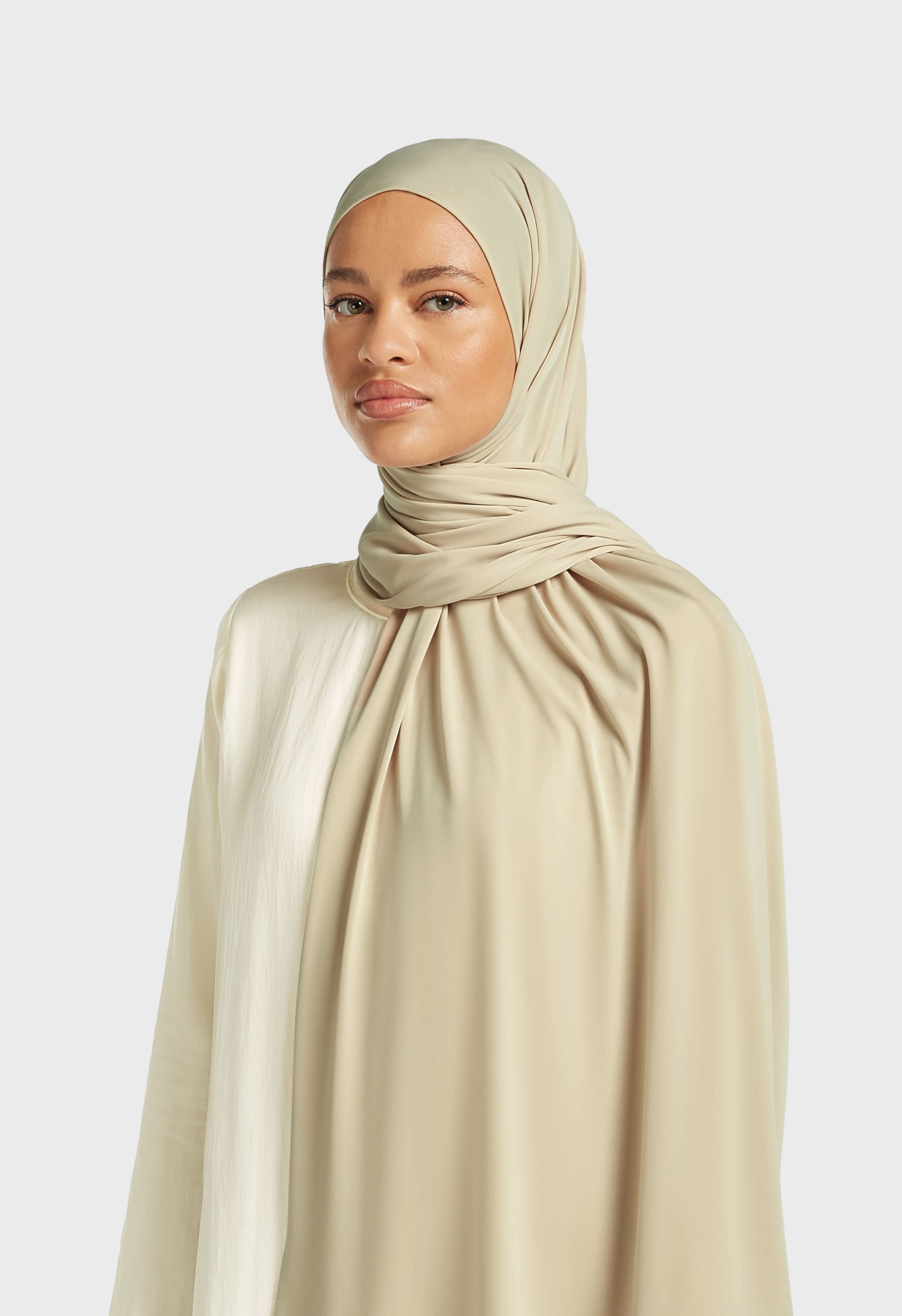 Écharpe en jersey haut de gamme | Gris mousse