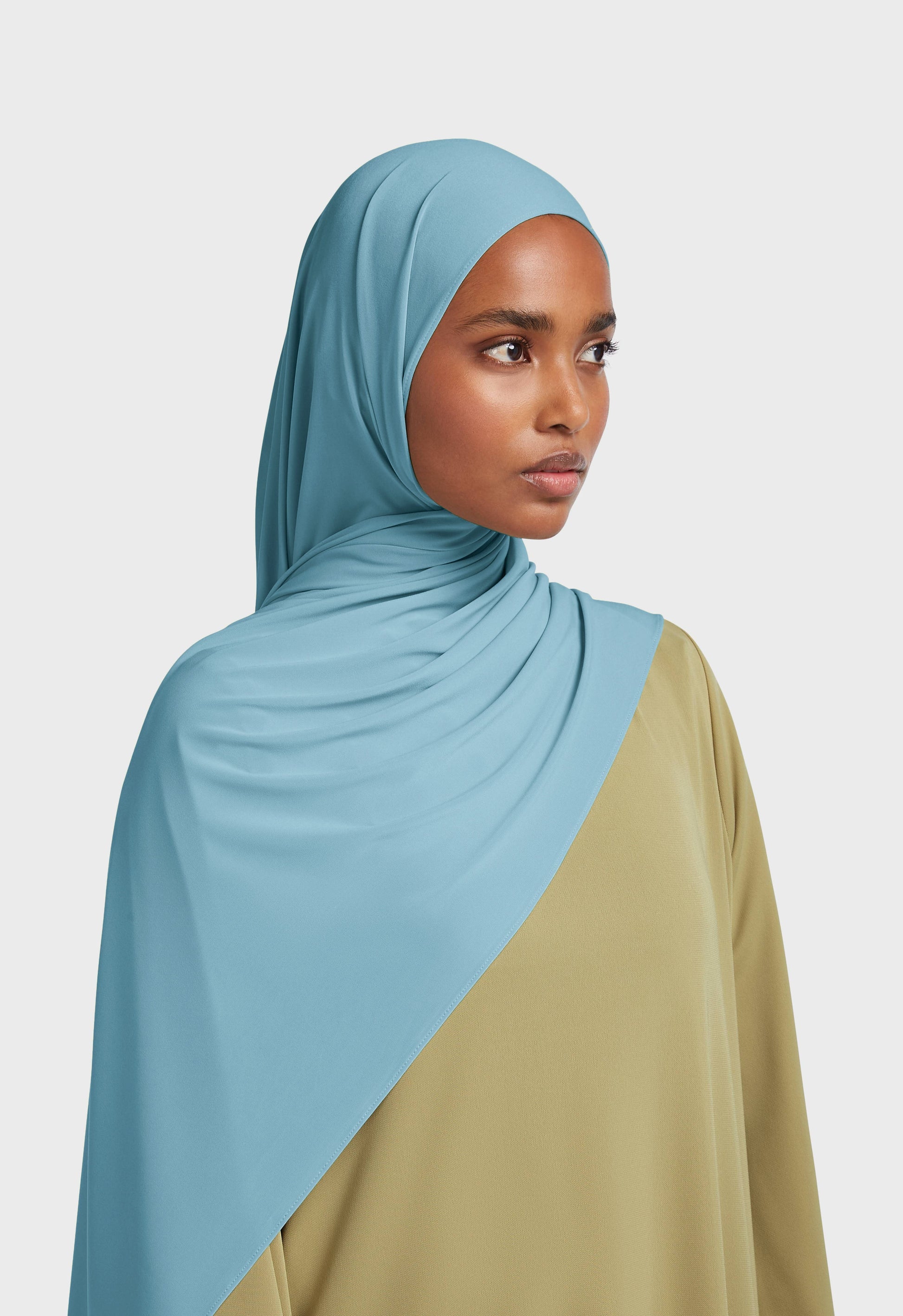 Écharpe en jersey haut de gamme | Indigo pâle